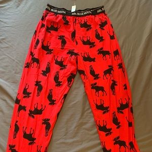 Blue House Moose large men’s sleep bottoms